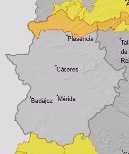 Alerta naranja en el norte de la provincia de Cáceres para el 7 de marzo