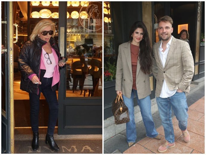 Carmen Borrego y José María Almoguera acompañado de María 'la jerezana' se han dado cita en un conocido restaurante de la capital