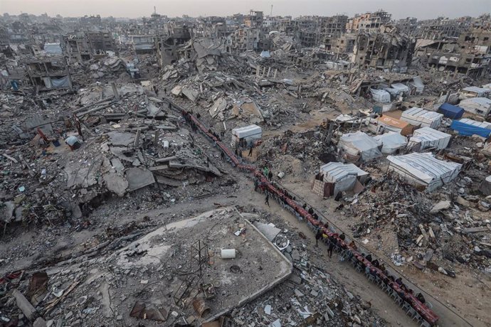 Edificios destruidos el campamento de refugiados de Yabalia, en el norte de la Franja de Gaza, a causa de la ofensiva militar de Israel (archivo)