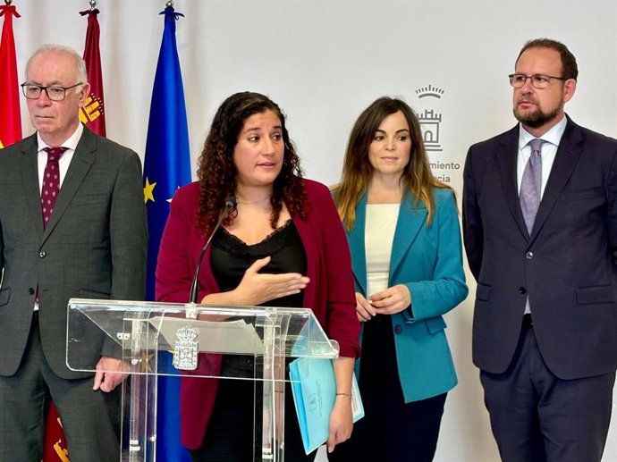 La concejal de Talento Joven y Espacios Públicos, Sofía López, en la rueda de prensa tras la Junta de Gobierno