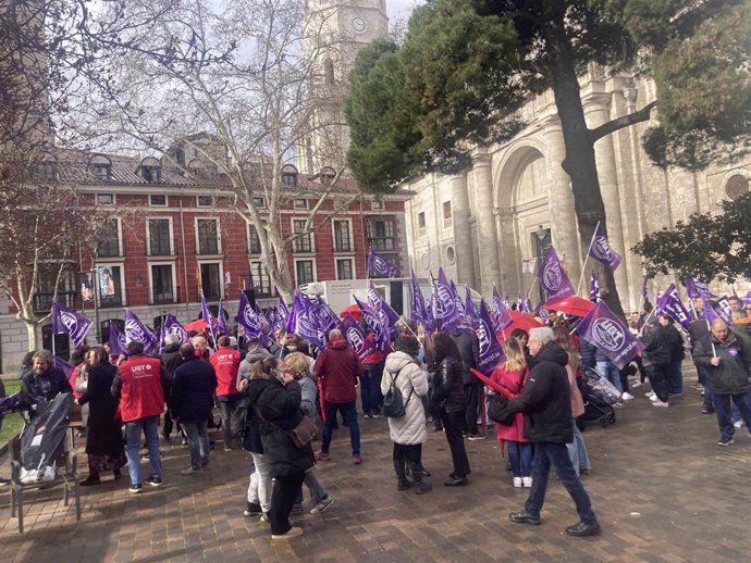Concentración con motivo del 8M en Valladolid.