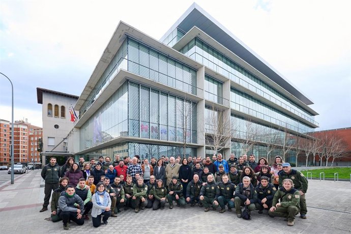 Comienzo de la jornada del Guarderío de Medio Ambiente abierta por José Mª Aierdi.