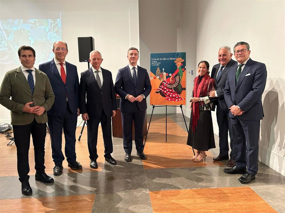 Delegación sevillana en la Feria de Abril en Miami