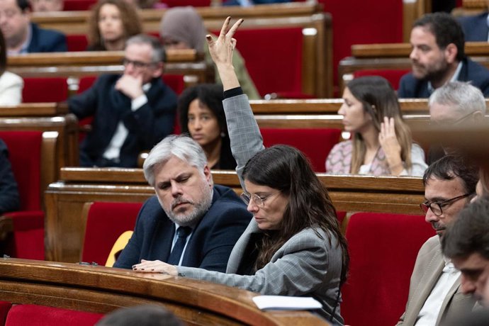 Archivo - El diputado de Junts Albert Batet, durante las votaciones en una sesión en el pleno del Parlament, a 19 de diciembre de 2024, en Barcelona, Cataluña (España). 