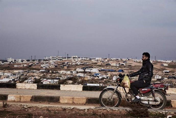 Archivo - Campo de desplazados a las afueras de Idlib, Siria