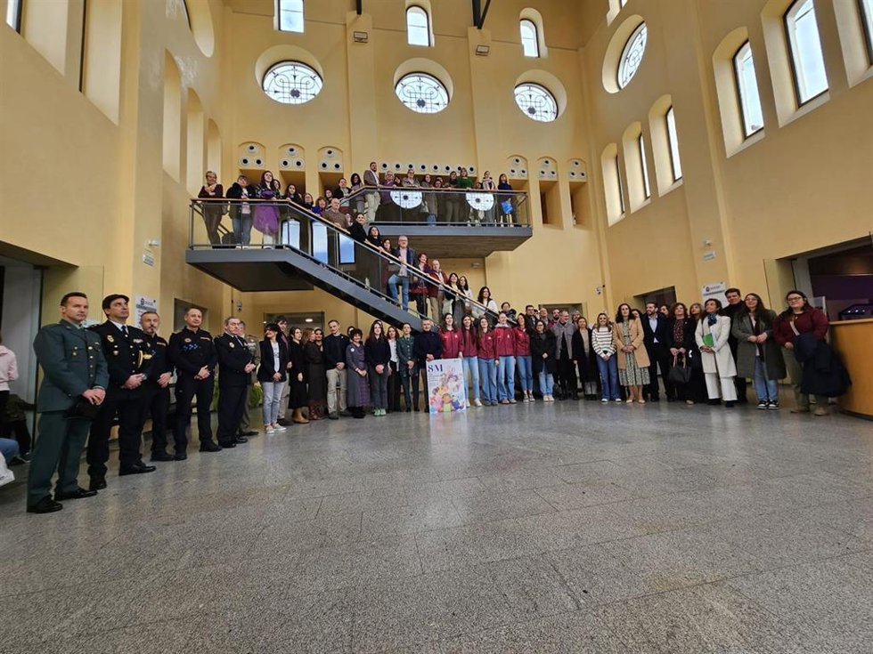 Participantes en el acto de conmemoración del 8M en la Casa de las Ciencias