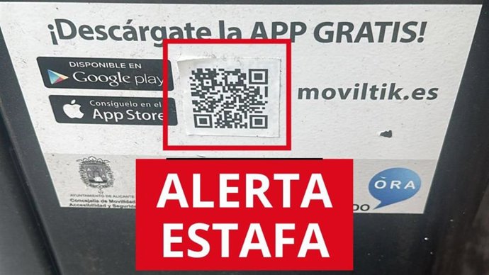 El Ayuntamiento advierte de un intento de estafa con pegatinas de QR falsos en las máquinas de la zona ORA.