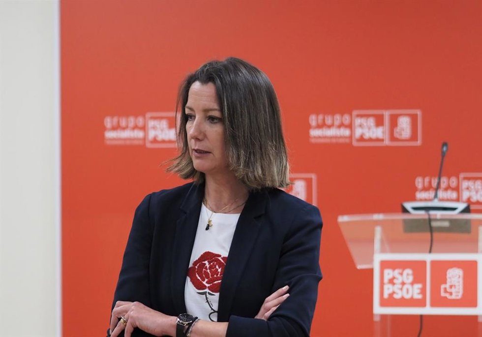 Archivo - La vicesecretaria xeral del PSdeG, Lara Méndez, en rueda de prensa