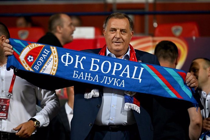 Archivo - July 31, 2024, Banja Luka, Bosnia and Herzegovina: Banja Luka, Bosnia and Herzegovina, 31th 2024: Milorad Dodik President of Republic Srpska before the UEFA Champions League 2nd qualifying round, 2nd leg football match between Borac Banja Luka (