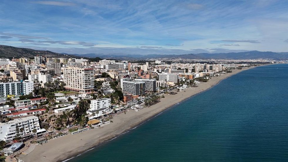 Vista de las playas de Torremolinos.