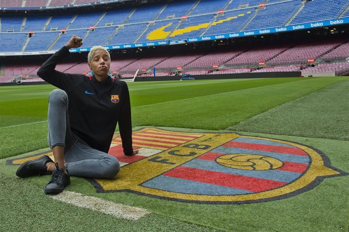 Archivo - La saltadora Yulimar Rojas en el antiguo Spotify Camp Nou