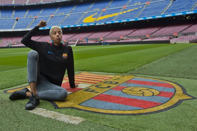 Archivo - La saltadora Yulimar Rojas en el antiguo Spotify Camp Nou
