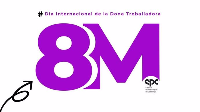Cartel por el 8M del Sindicat de Periodistes de Catalunya