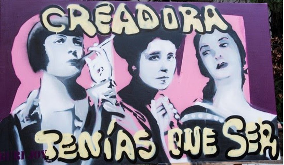 Cartel de la SGAE 'Creadora tenías que ser'