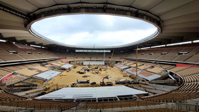 Así van las obras del Estadio de la Cartuja