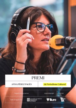 Cartel del premio dedicado a Anna Pérez Pagès.