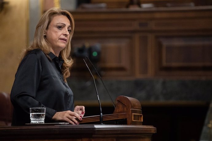 Archivo - La diputada de Coalición Canaria Cristina Valido interviene durante un pleno en el Congreso de los Diputados, a 19 de noviembre de 2024, en Madrid (España). El Pleno del Congreso debate una proposición de ley del PSOE para obligar a las empresas