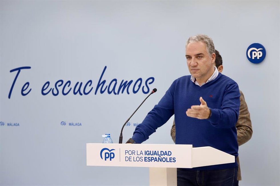 Archivo - El vicesecretario de Coordinación Autonómica, Local y Análisis Electoral del PP y diputado nacional por Málaga, Elías Bendodo, en una imagen de archivo.