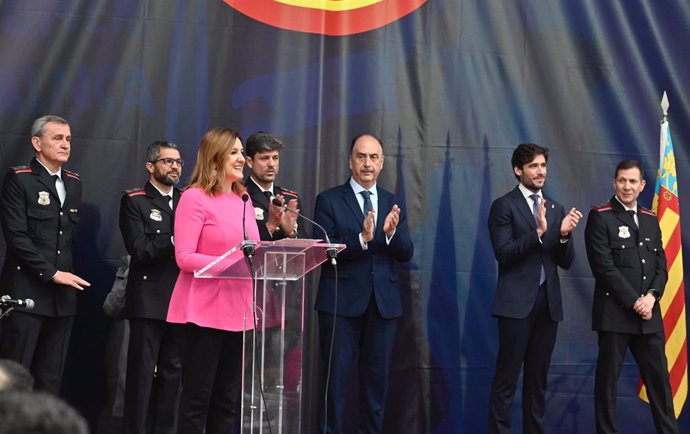 La alcaldesa de València, María José Catalá, en el acto del Día del Patrón de los Bomberos
