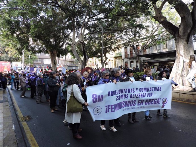 Feministas canarios se suman este 8M a las movilizaciones de todo el país: "la lucha sigue, cueste lo que cueste"