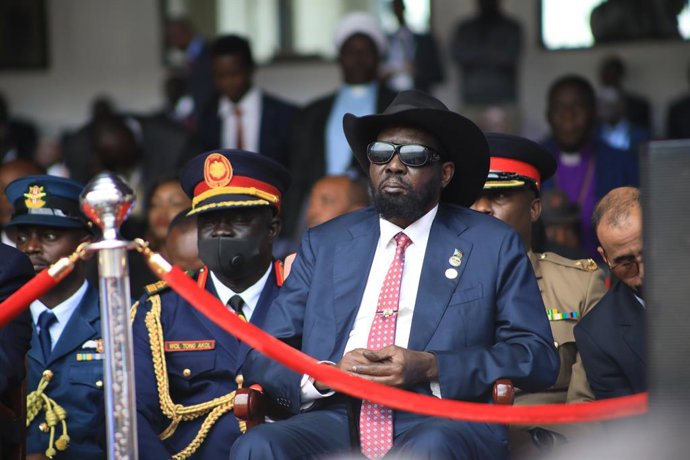 Archivo - September 13, 2022, Nairobi, Kenya: South Sudan president Salva Kiir seen during the swearing in ceremony of president William Ruto at Kasarani Stadium. William Ruto, who has had a frosty relationship with his former boss Uhuru Kenyatta, is now 