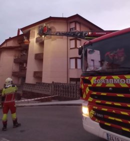 Intervención de los bomberos en San Vicente de la Barquera