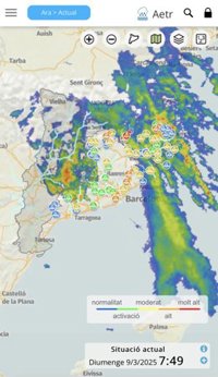 Catalunya alerta del aumento del caudal de algunos ríos, con el Ter, Muga y Tordera en nivel rojo