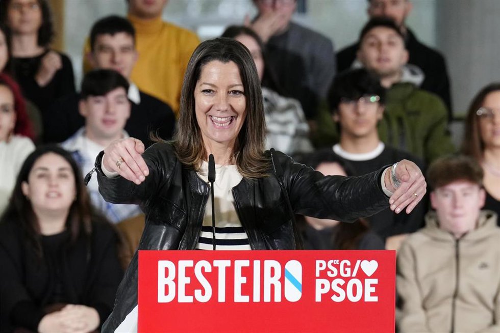 Archivo - La candidata número dos del PSdeG en Lugo, Lara Méndez, interviene durante el acto de presentación de candidaturas para las elecciones gallegas, en el Pabellón Multiusos Fontes do Sar, a 13 de enero de 2024, en Santiago de Compostela, A Coruña