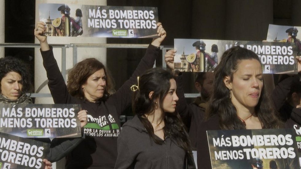 Una protesta en Valncia clama "dejar de financiar la tauromaquia" en Fallas "cuando se necesitan recursos tras la dana"