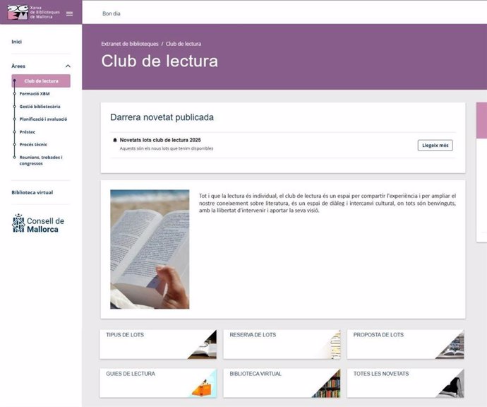 El Consell moderniza la comunicación entre las bibliotecas de Mallorca con una nueva extranet