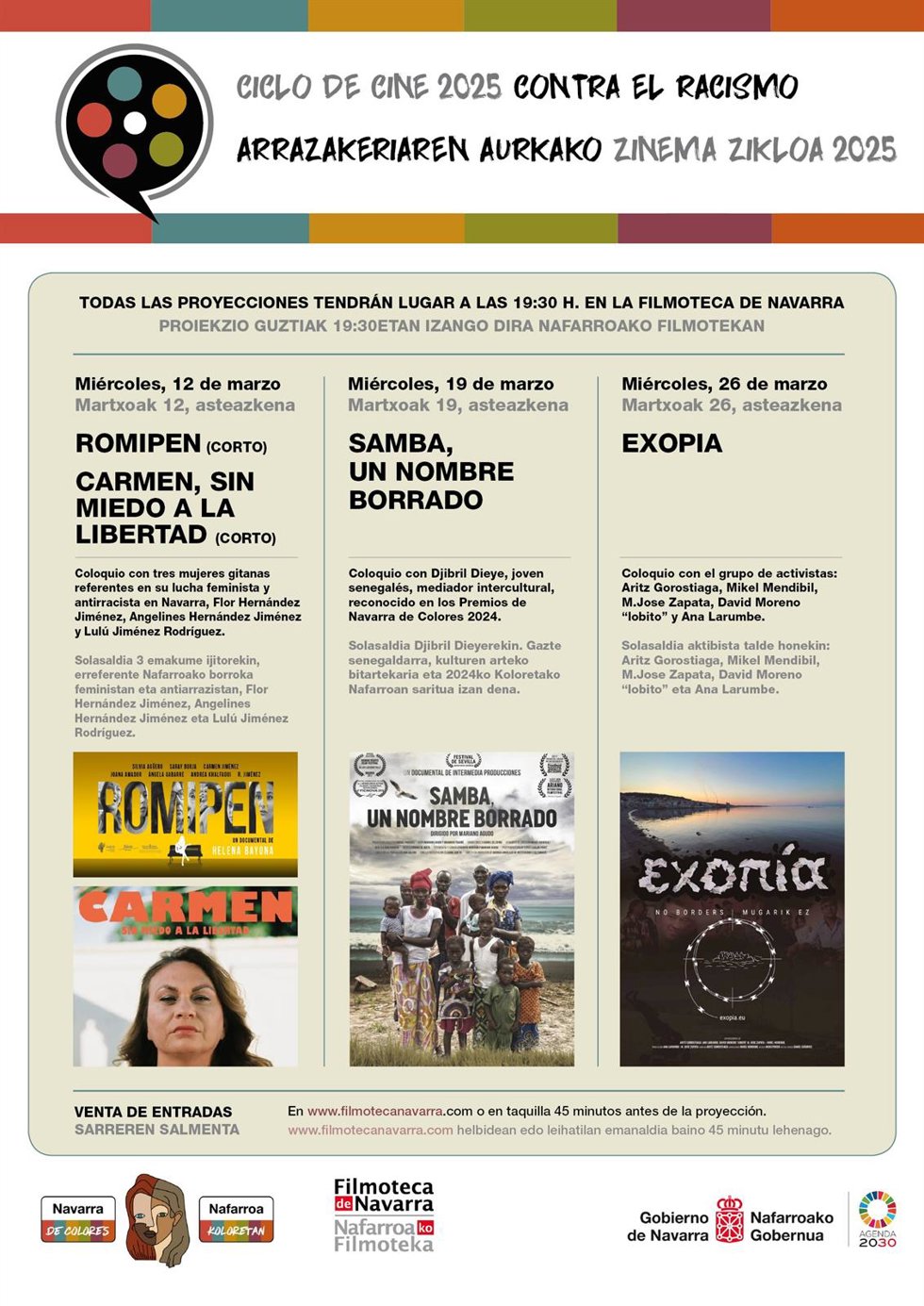 Cartel de la 6 edición del ciclo Cine contra el Racismo