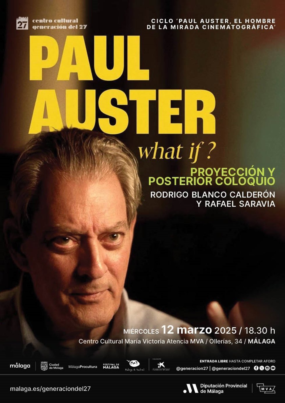 Ciclo 'Paul Auster, el hombre de la mirada cinematográfica'.