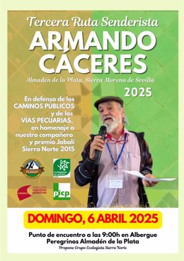 Cartel de la III Ruta Armando Cáceres