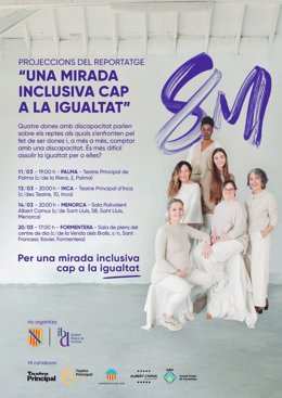 IbDona estrena el martes el reportaje 'Una mirada inclusiva cap a la igualtat' en el Teatre Principal, con motivo del 8M