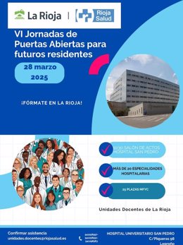 'Fórmate En La Rioja', Lema De La VI Jornada De Puertas Abiertas Del SERIS Para Futuros Residentes