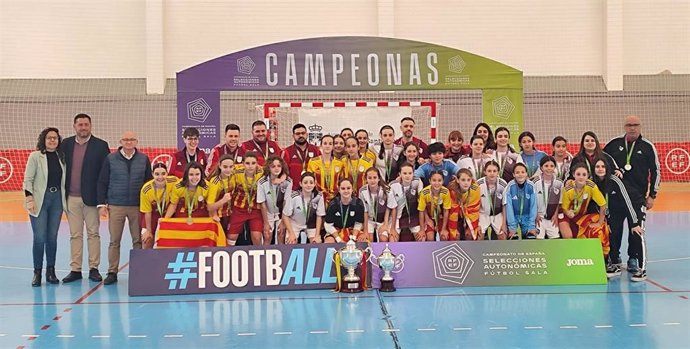 Imagen de la final del Campeonato de España de Futbol Sala Femenino sub 12 y sub 14.