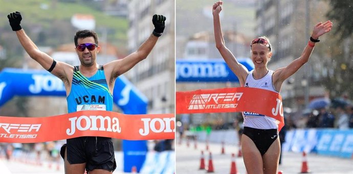 Miguel Ángel López y Antía Chamosa, campeones de España de 35 km marcha