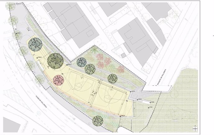 Plano de las obras en Vallcarca