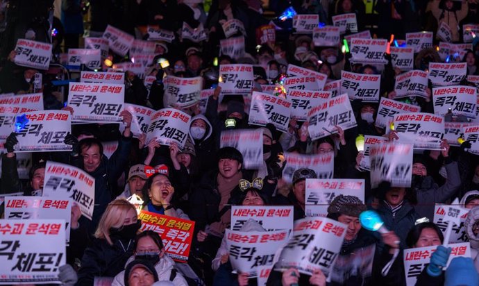 Archivo - Manifestación contra el presidente surcoreano, Yoon Suk Yeol