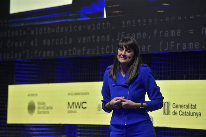 Archivo - La secretaria de Estado de Digitalización e Inteligencia Artificial, María González Veracruz, durante su participación en el Mobile World Congress (MWC) de 2025, en L' Hospitalet de Llobregat (Barcelona), España.