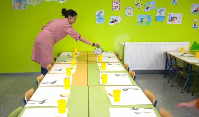 Archivo - Comedor escolar.