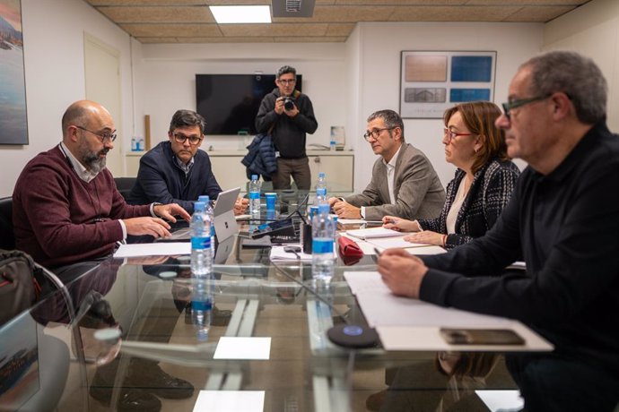Instant de la reunió de la consellera Paneque amb Rodalies