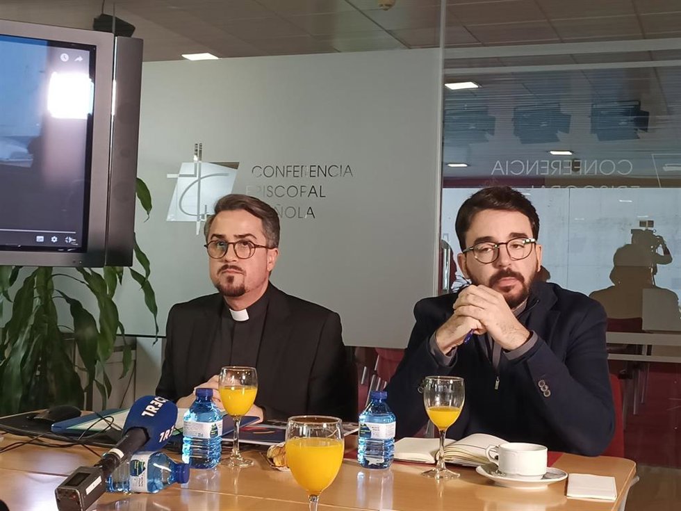 Rueda de prensa del secretariado de la Subcomisión Episcopal para los Seminarios, Florentino Pérez, que ha contado con el testimonio y la presencia del sacerdote de la diócesis de Zamora Javier Prieto.