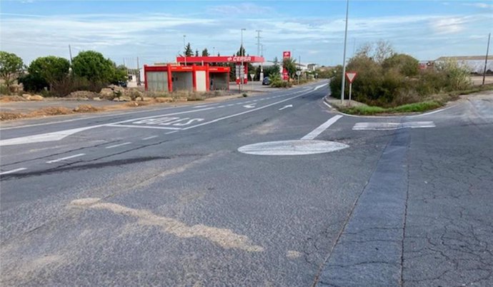Acceso a Villablanca (Huelva).