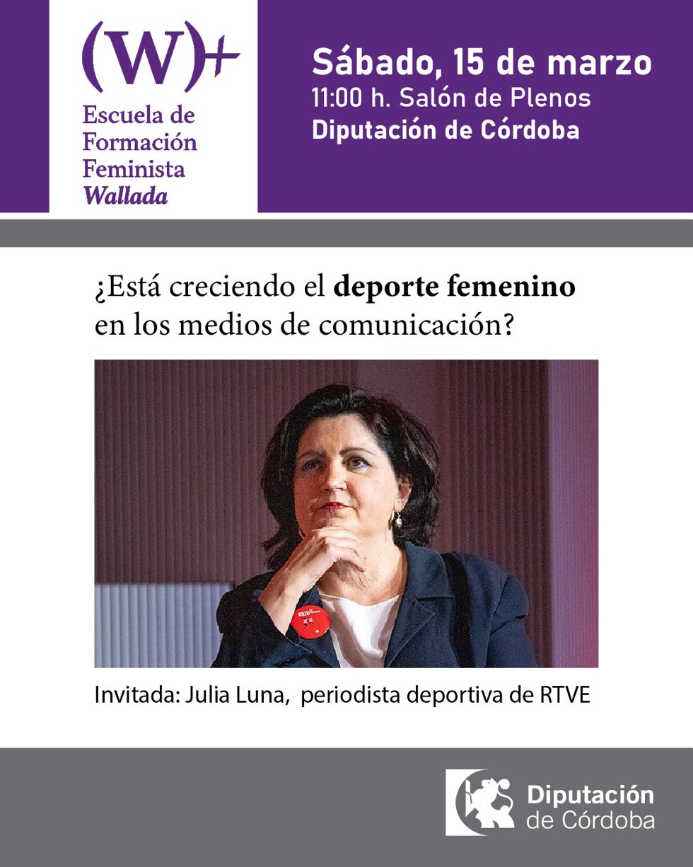 Cartel de la charla a cago de la periodista Julia Luna.
