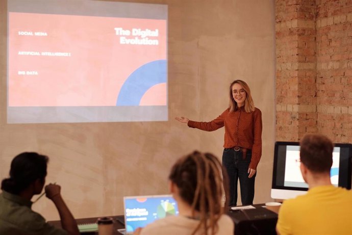 Una ponencia en una empresa