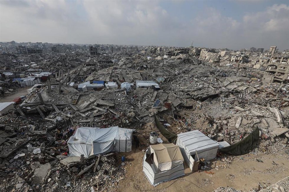 Fotografía de archivo de la destrucción causada por el Ejército de Israel en Yabalia, en el norte de la Franja de Gaza, en el marco de su ofensiva militar contra el enclave palestino