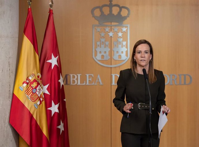 Archivo - La portavoz de VOX en la Asamblea de Madrid, Isabel Pérez Moñino-Aranda.