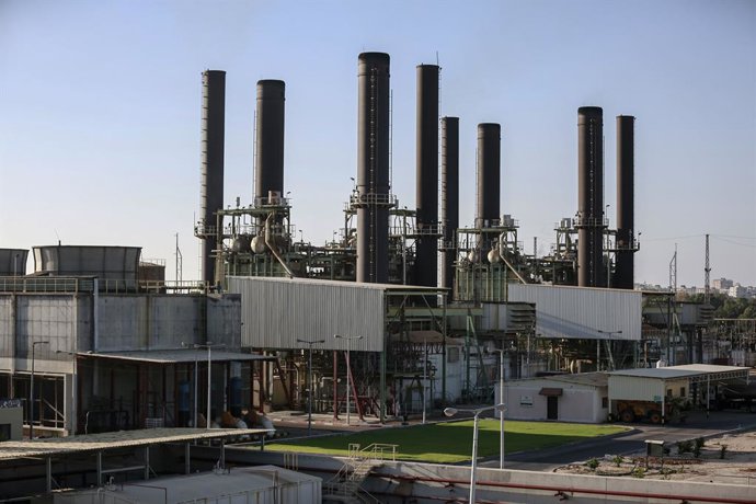 Archivo - Arquivo - Imagem de arquivo da usina elétrica da Faixa de Gaza.