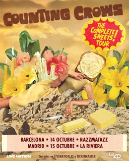 Cartell dels concerts de Counting Crows a Barcelona i Madrid